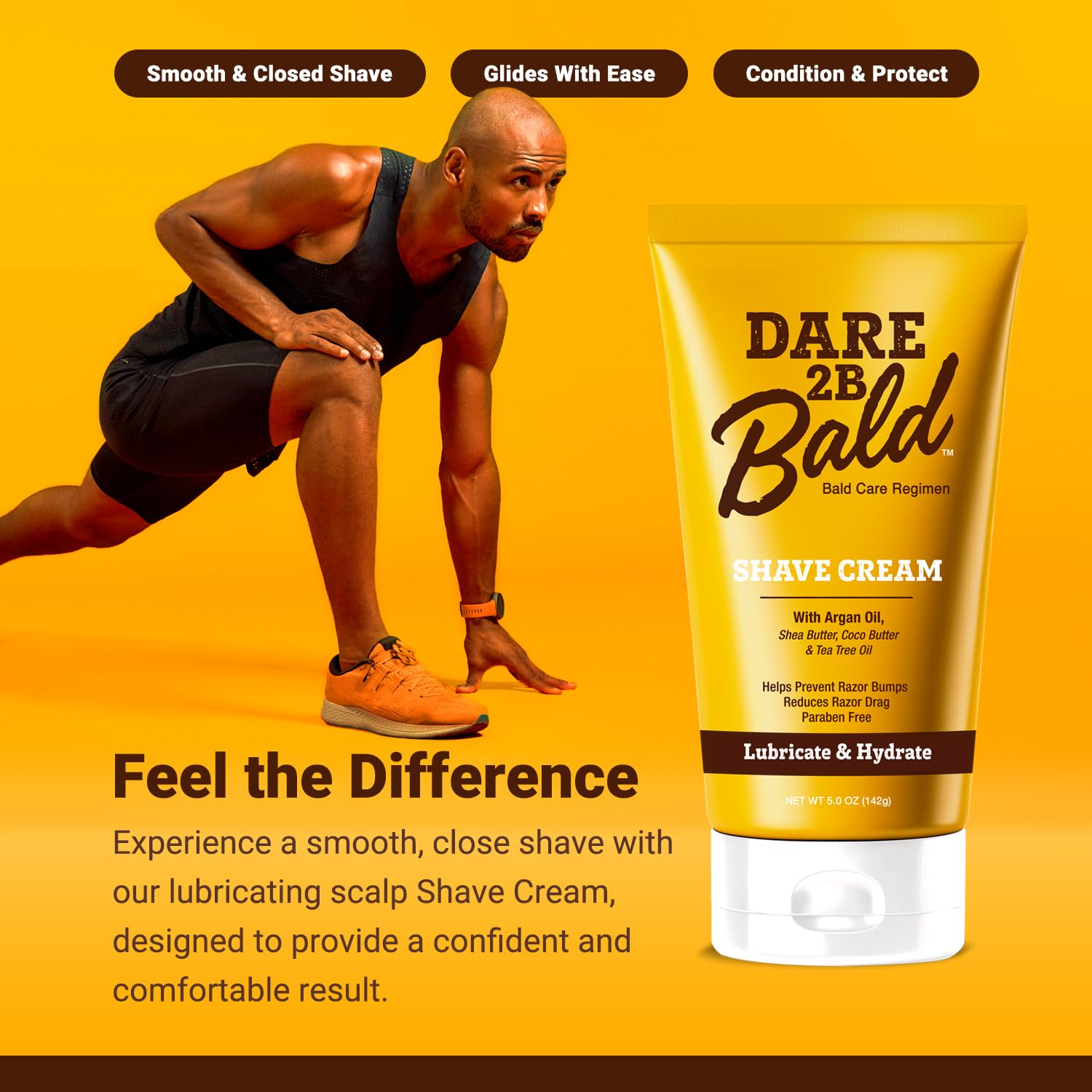 Dare 2B Bald crema cremosa con textura suave para afeitado