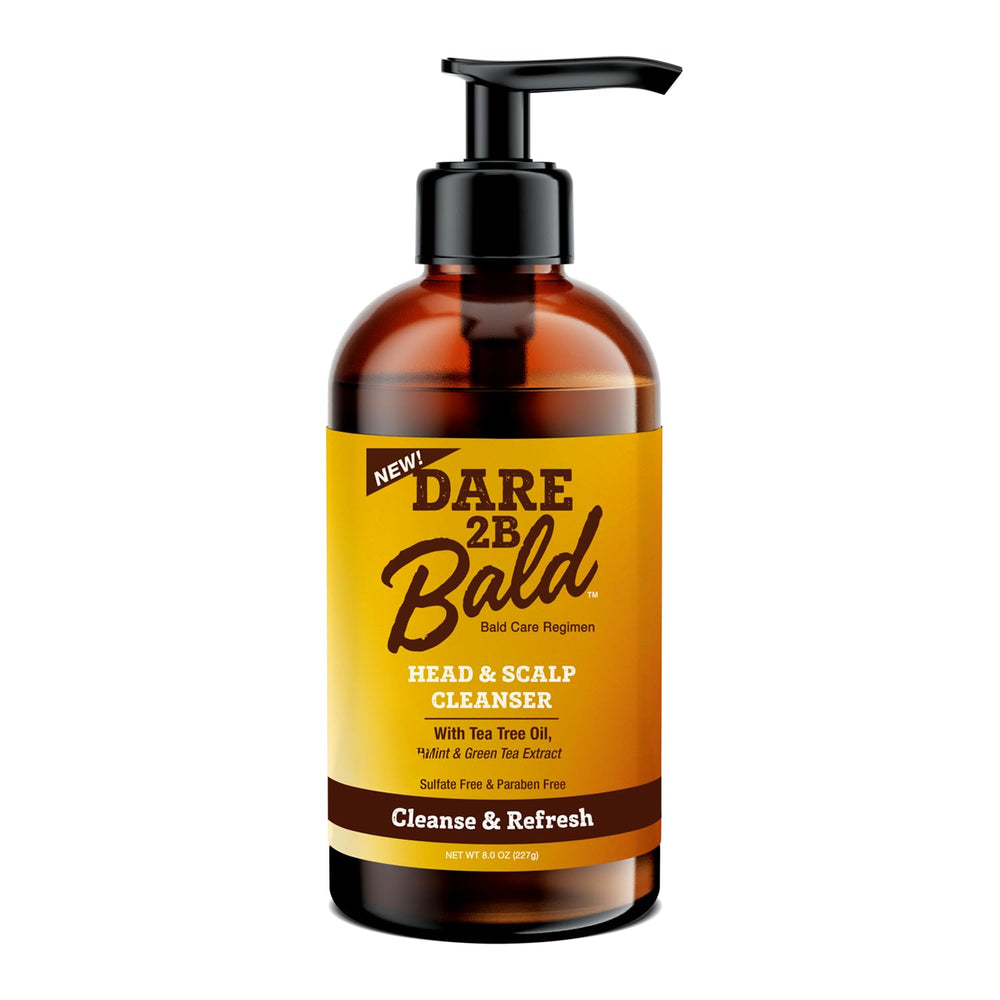 DARE TO BE BALD botella vertido, cuidado suave del cuero cabelludo calvo