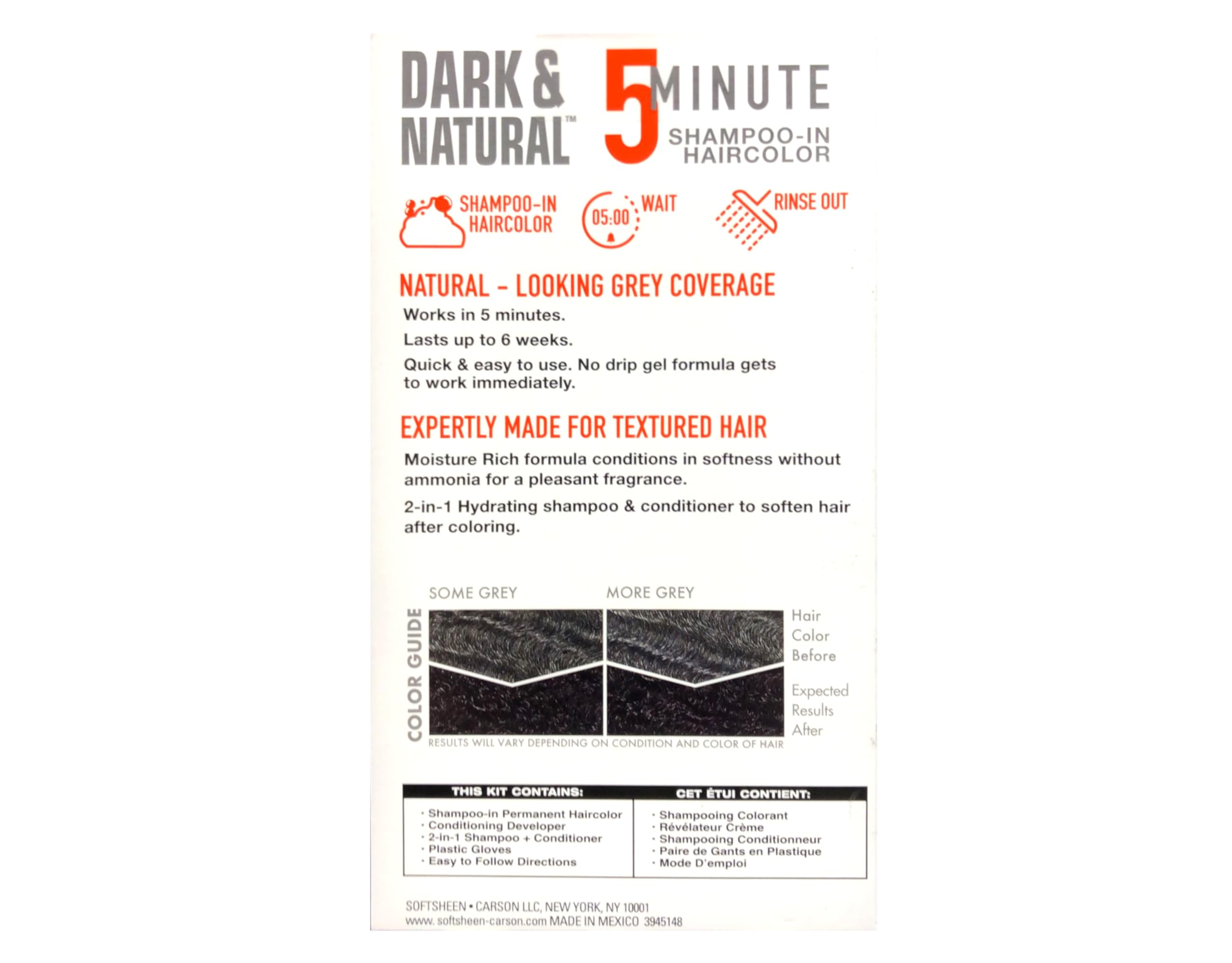 Dark & Natural Color Hombres Natural Black 3 Pack crema hidratante con aloe vera y miel