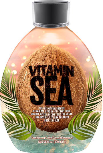 Vitamin Sea DARK TANS EXCLUSIVE: botella lista para bronceado en interiores.