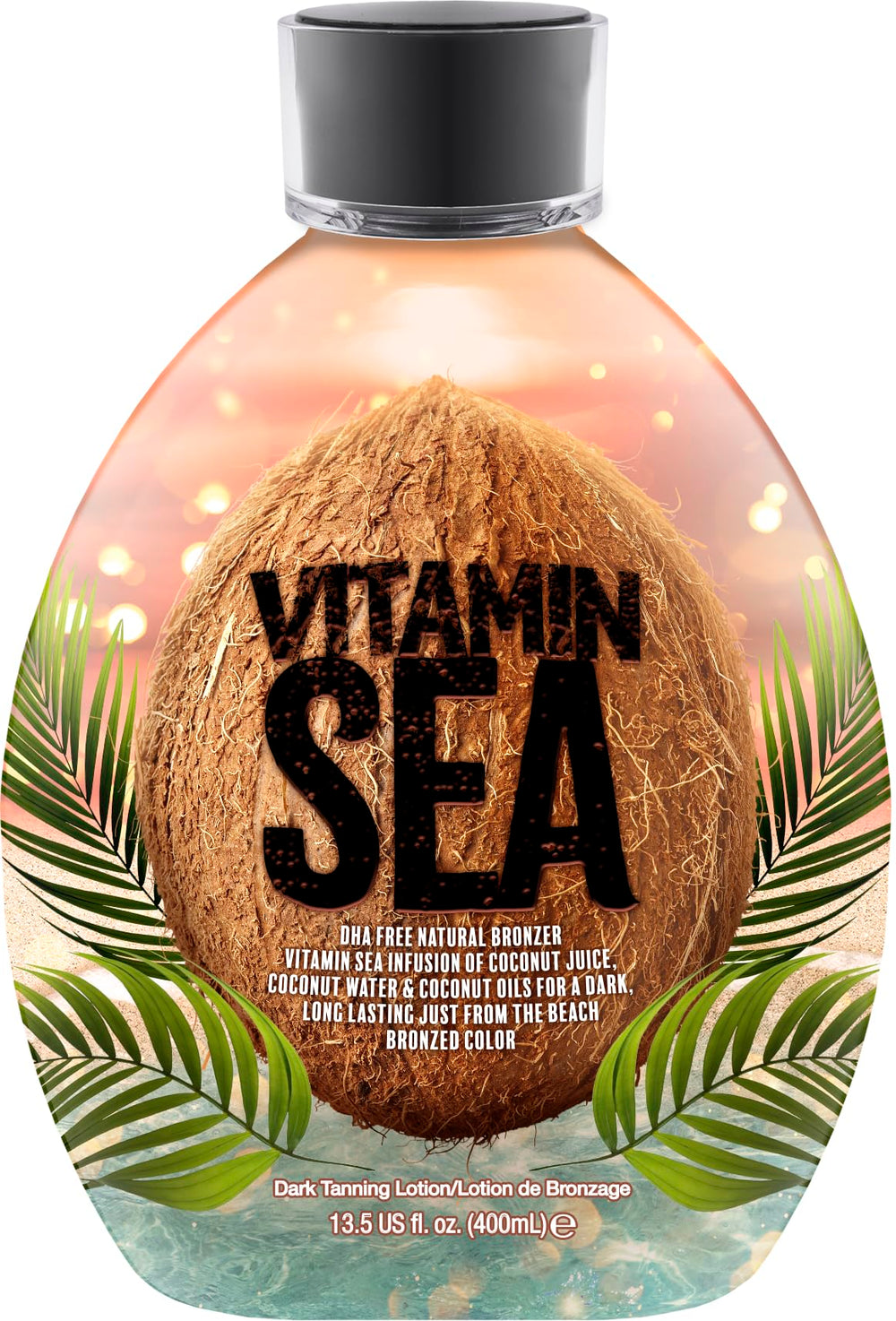 Vitamin Sea DARK TANS EXCLUSIVE: botella lista para bronceado en interiores.