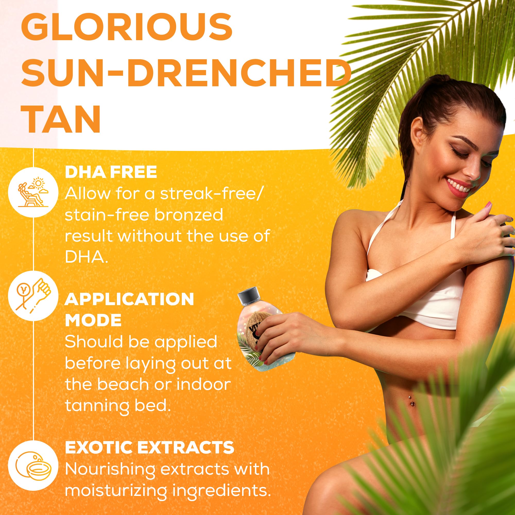 Vitamin Sea funciona en camas de bronceado interiores sin goteos.