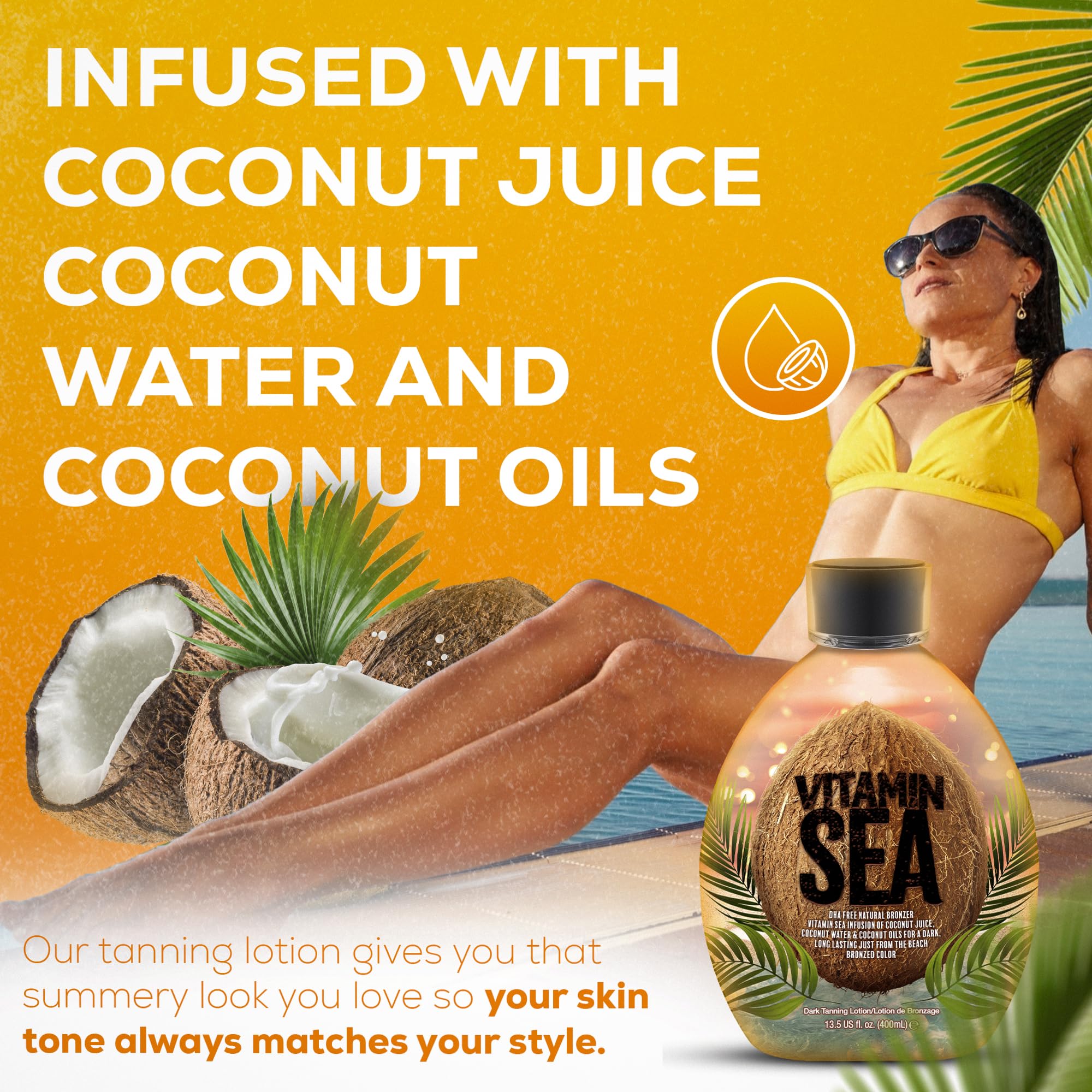 Fórmula Vitamin Sea sin DHA, adecuada para piel sensible y tatuajes.