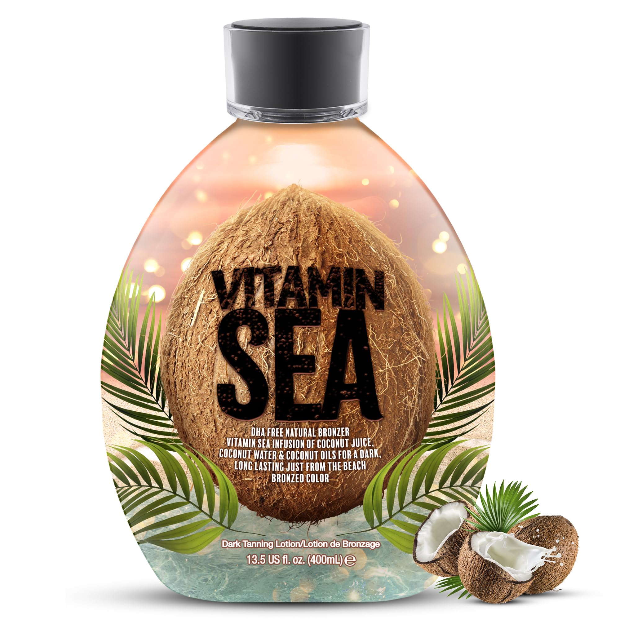 Textura cremosa de Vitamin Sea para un bronceado uniforme sin manchas.