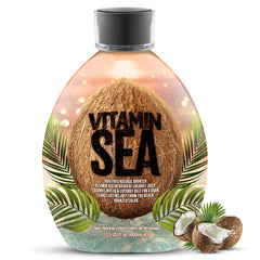 Textura cremosa de Vitamin Sea para un bronceado uniforme sin manchas.