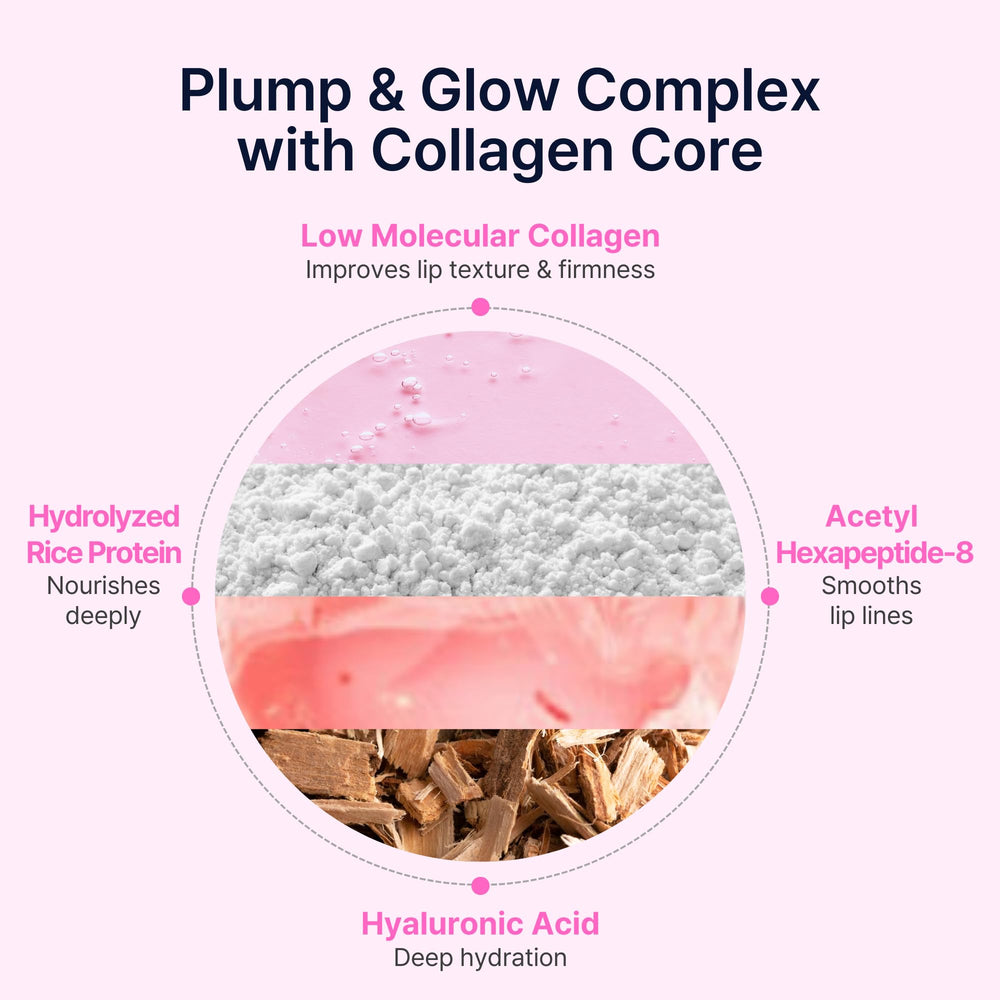 DaseuL Perfect Sleep Lip Collagen con péptidos refuerza la elasticidad de los labios.