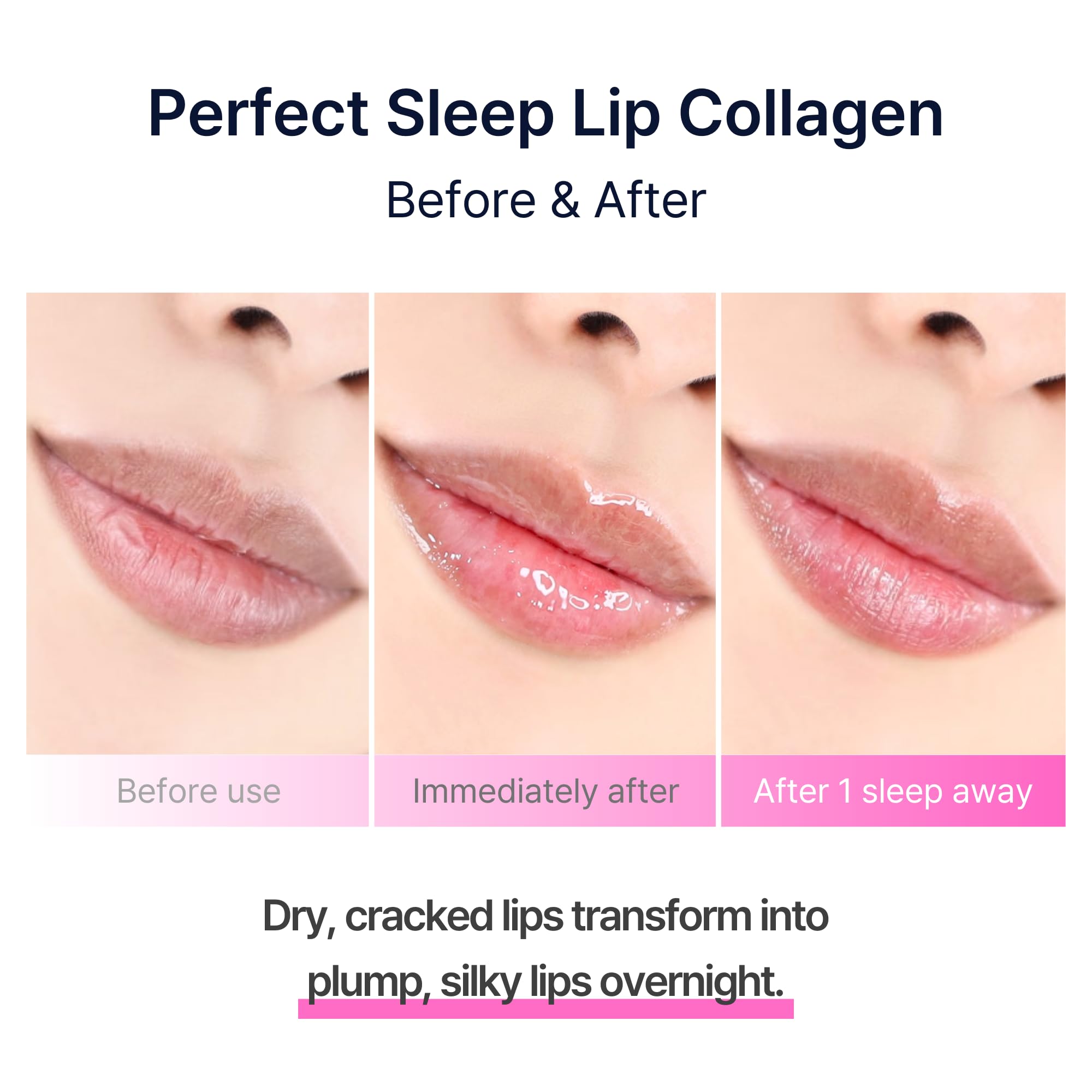 DaseuL Perfect Sleep Lip Collagen contiene proteína de arroz para barrera de humedad.