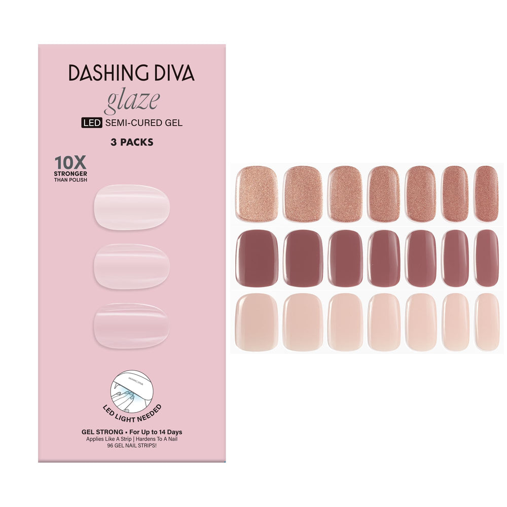 Dashing Diva Glaze: bandas de uñas gel nude para un acabado duradero y brillante