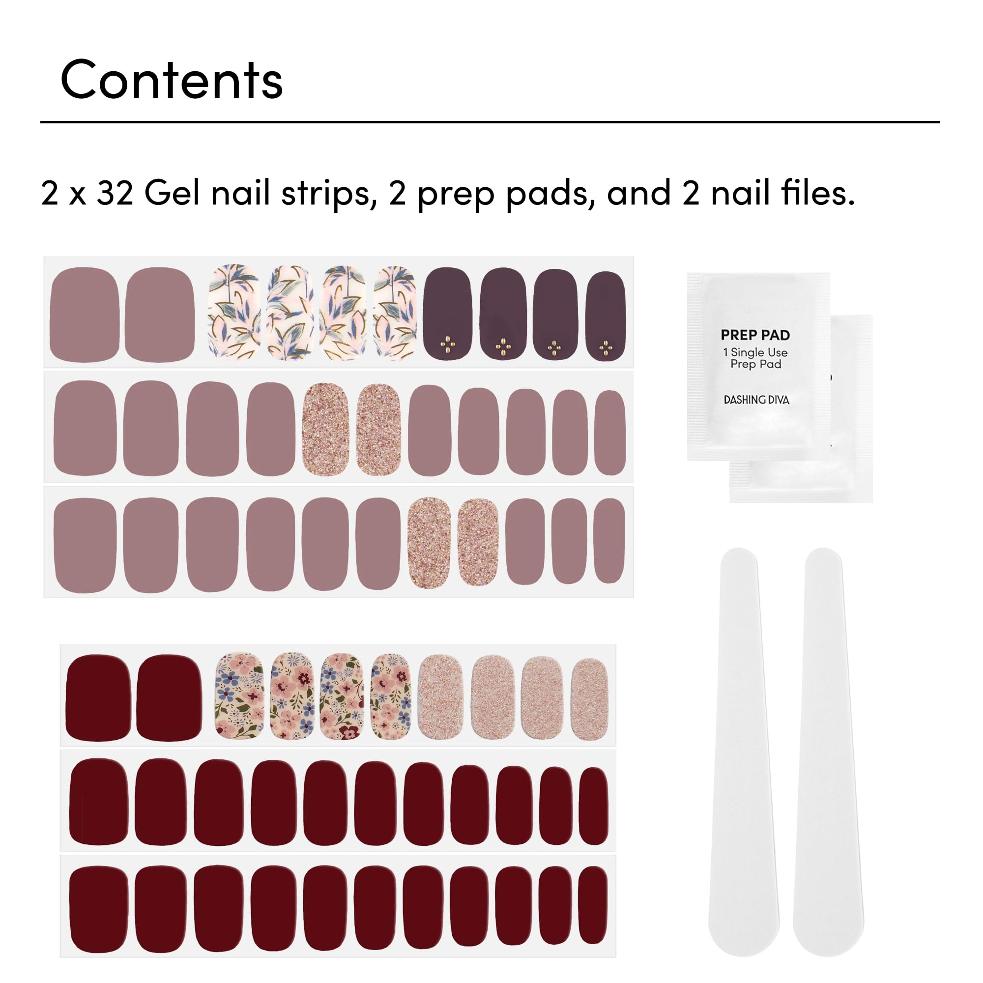 Dashing Diva Gloss Nail Strips Aplicacion Rapida: mani en minutos.