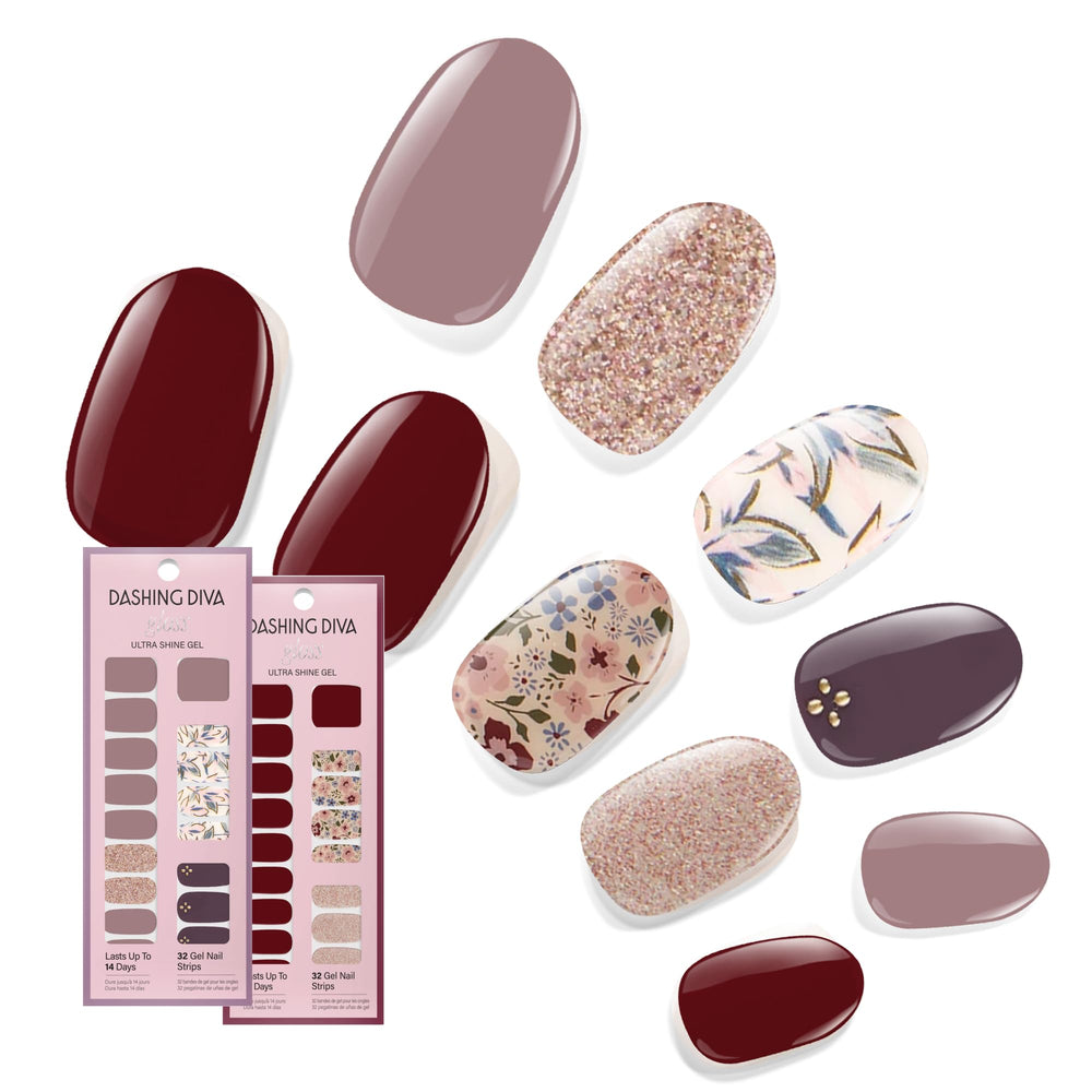 Dashing Diva Gloss Nail Strips Retiro Alpino: brillo gel y duración.