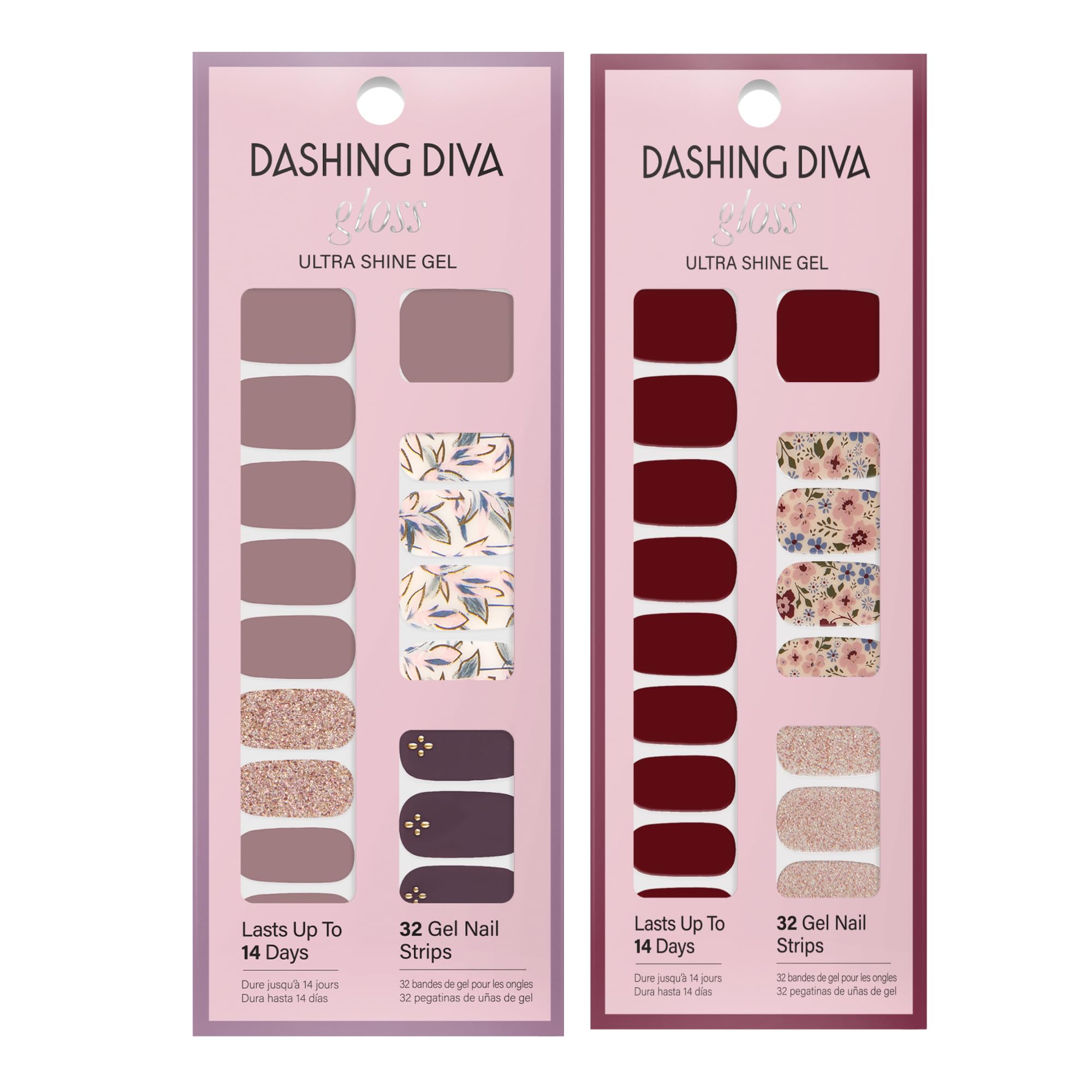 Dashing Diva Gloss Nail Strips Sin UV: aplicación cómoda.