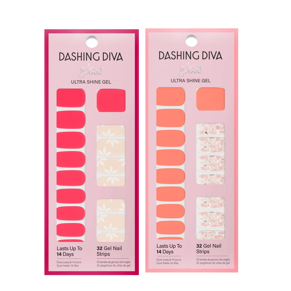 Dashing Diva Gloss: incluye 32 tiras por set para mani rápida.