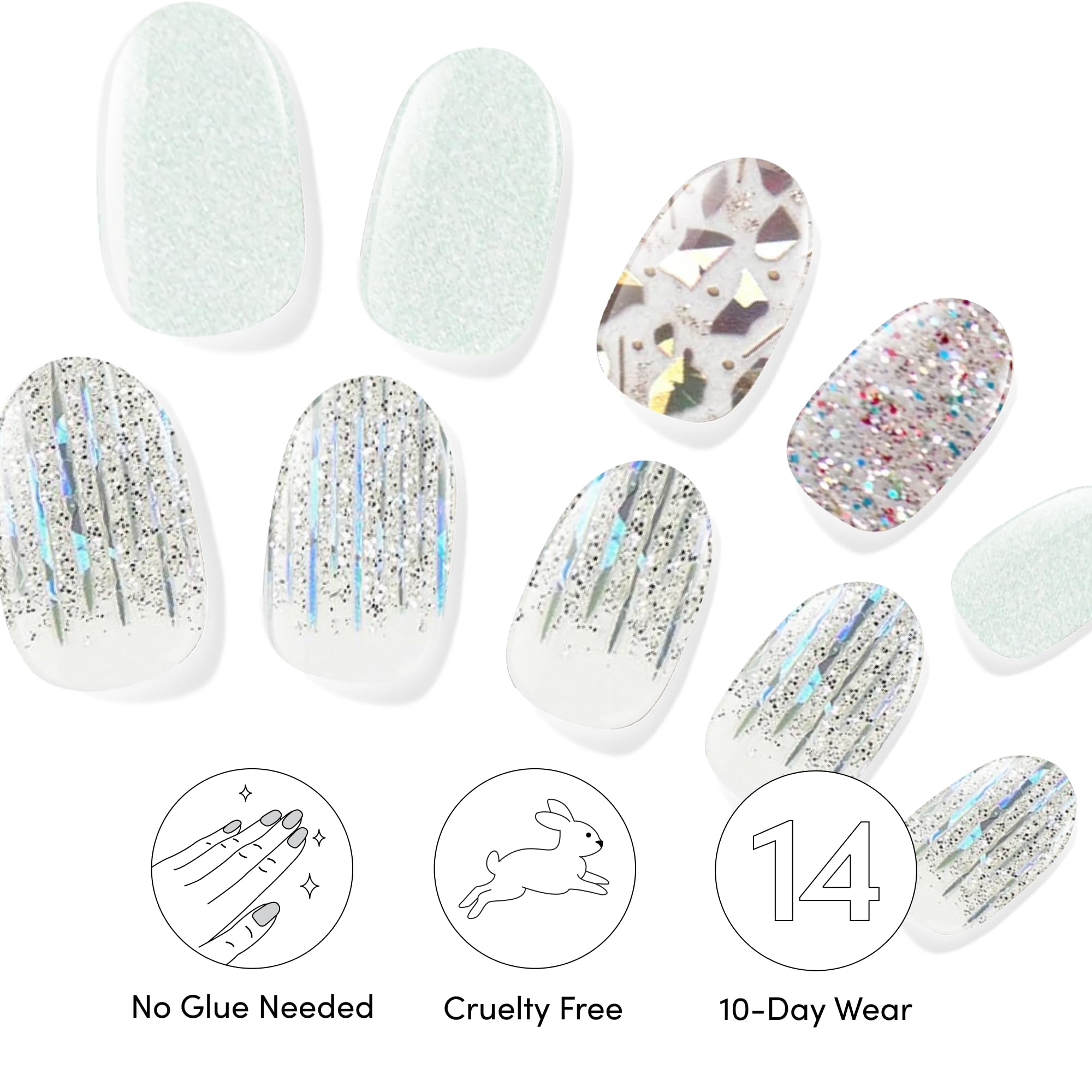 Dashing Diva conjunto de dos tiras gel para manicura.