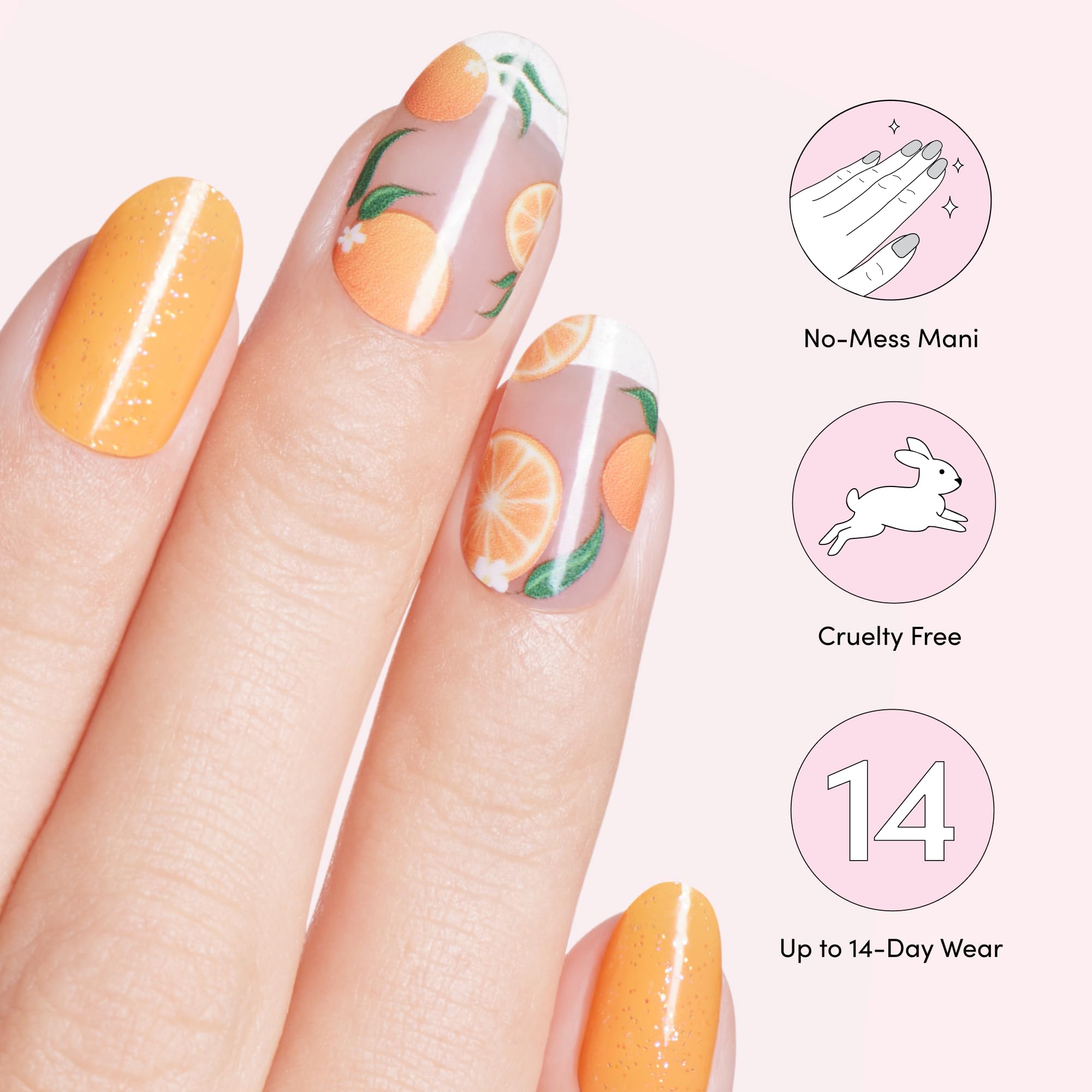 Lima de uñas incluida para definir la forma tras aplicar las pegatinas.