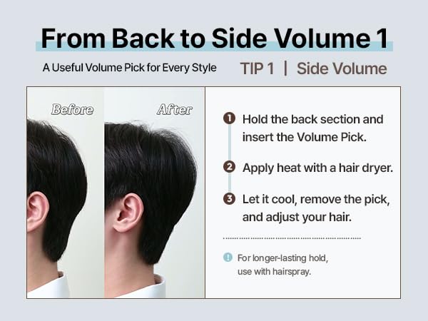DASHU Daily Volume Pick estilo sin calor para rizos suaves