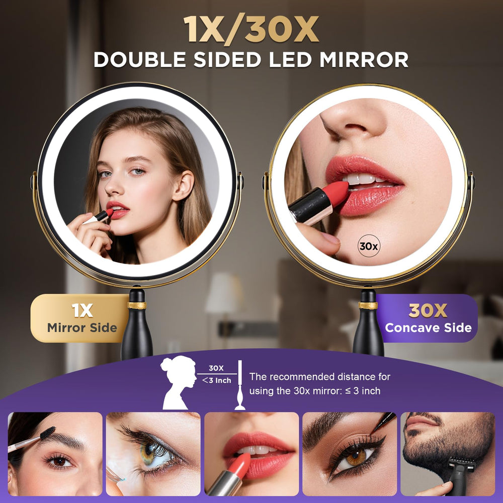 DASLAVA Espejo 20x para detalles finos como delineado y cejas