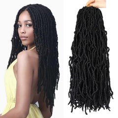 Datuoda locs suaves 18 pulgadas, paquete de ocho, para un peinado completo y natural