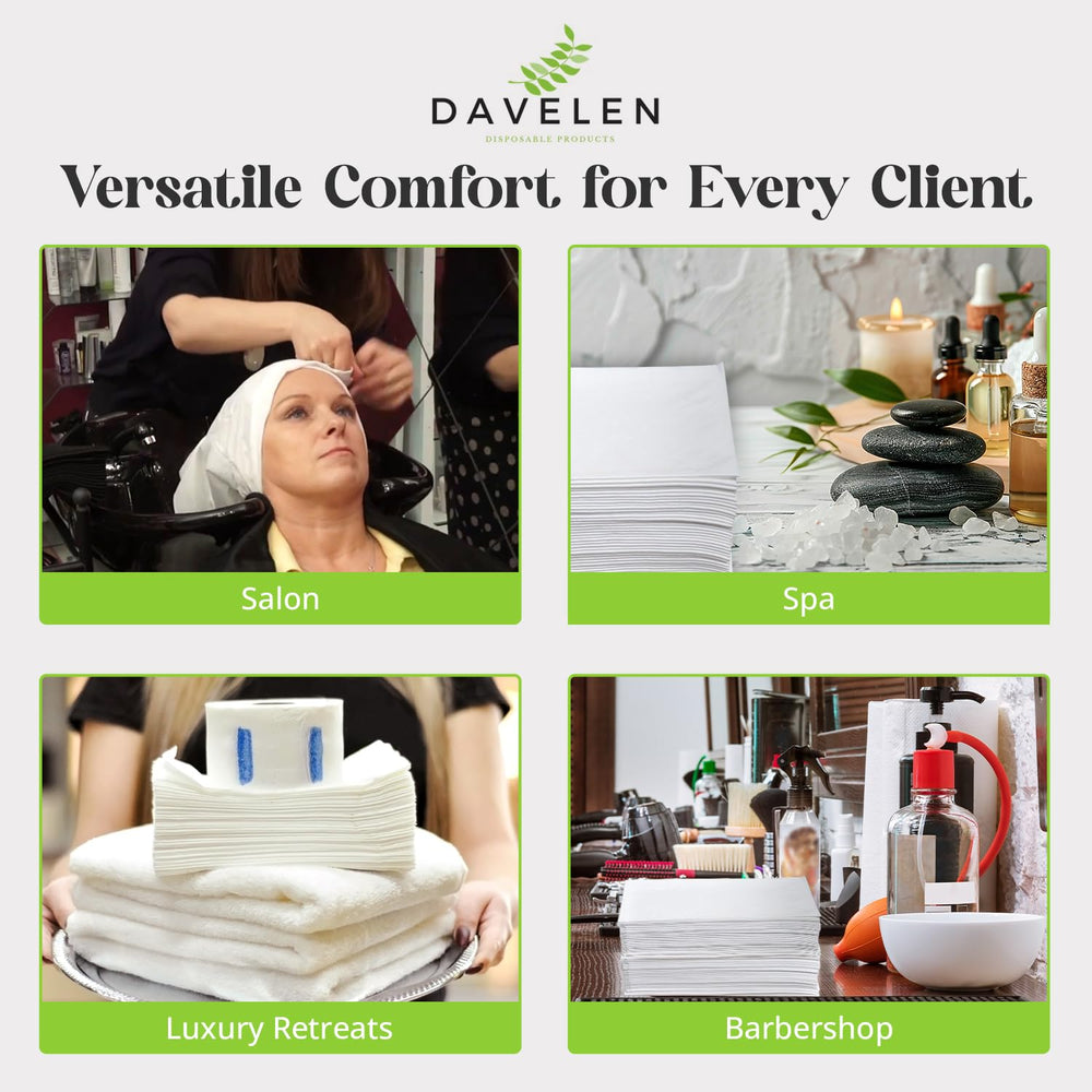 DAVELEN, toallas-desechables-grandes-lujo, ahorro de espacio en salones pequeños.