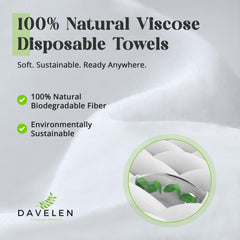 DAVELEN, toallas-desechables-grandes-lujo, adecuadas para rostro y cuerpo en tratamientos faciales.