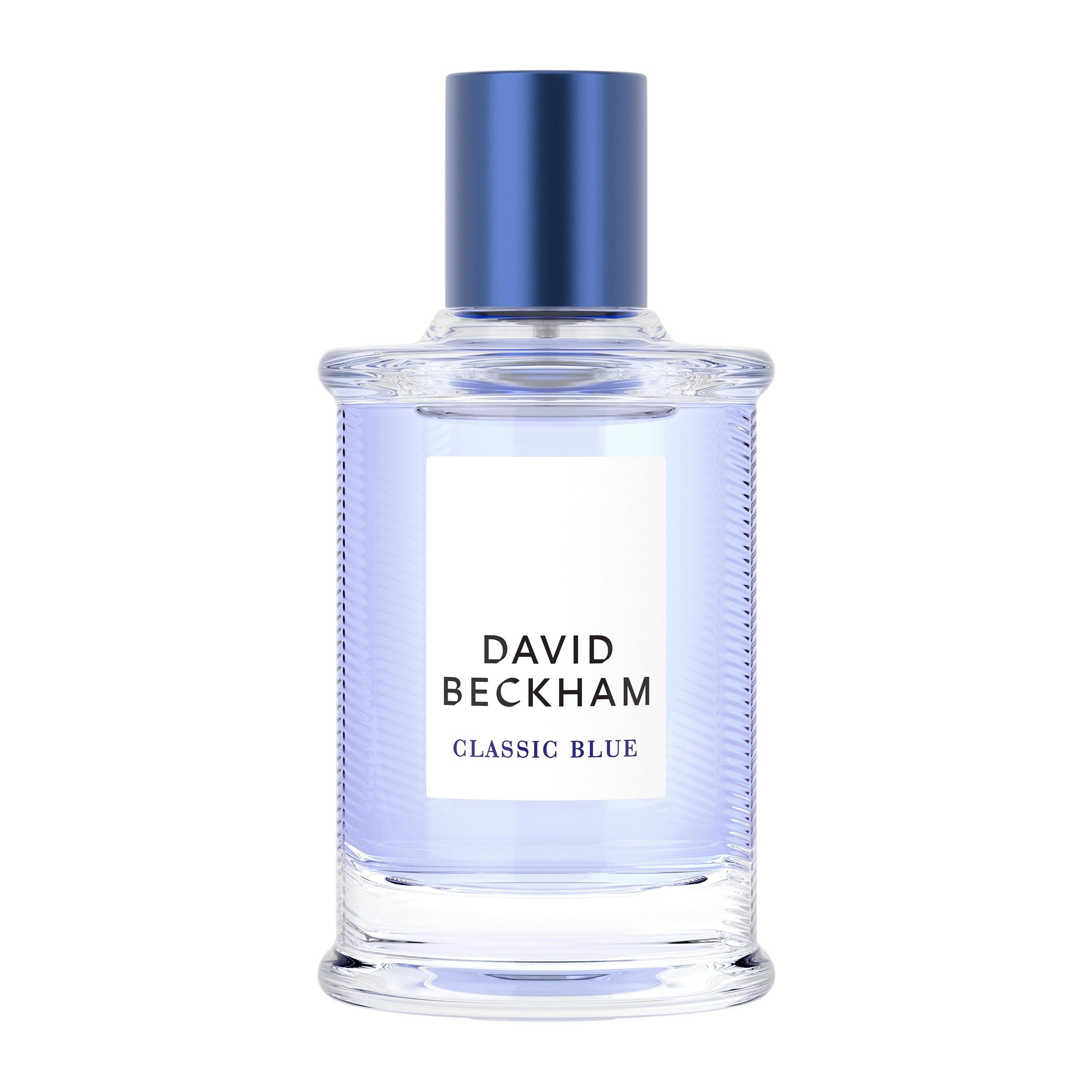 David Beckham Azul Clasico, frasco azul glaseado, ideal para uso diario.