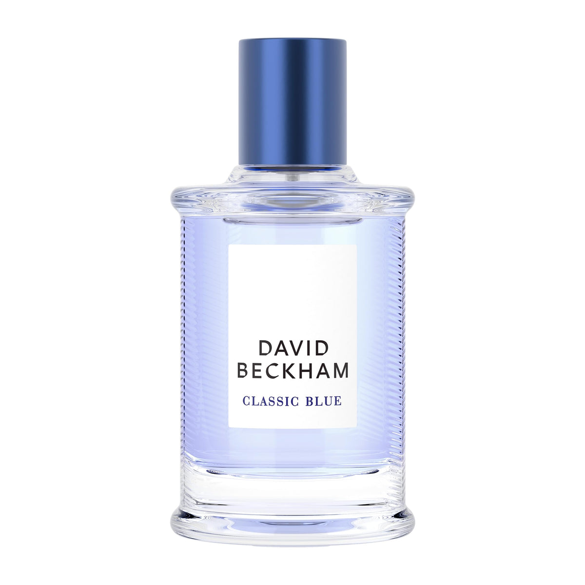 David Beckham Azul Clasico, frasco azul glaseado, ideal para uso diario.