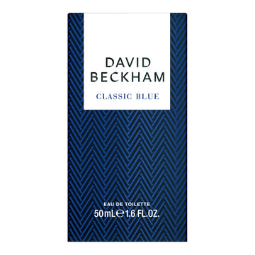 David Beckham Azul Clasico, tapa azul metalizada, toque sofisticado para cualquier ocasión.