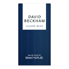 David Beckham Azul Clasico, tapa azul metalizada, toque sofisticado para cualquier ocasión.