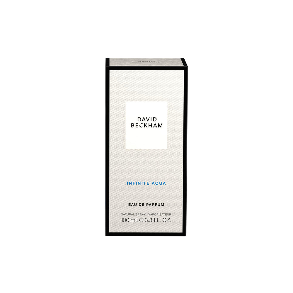 Tapa de frasco David Beckham Infinite Aqua, diseño elegante y masculino.