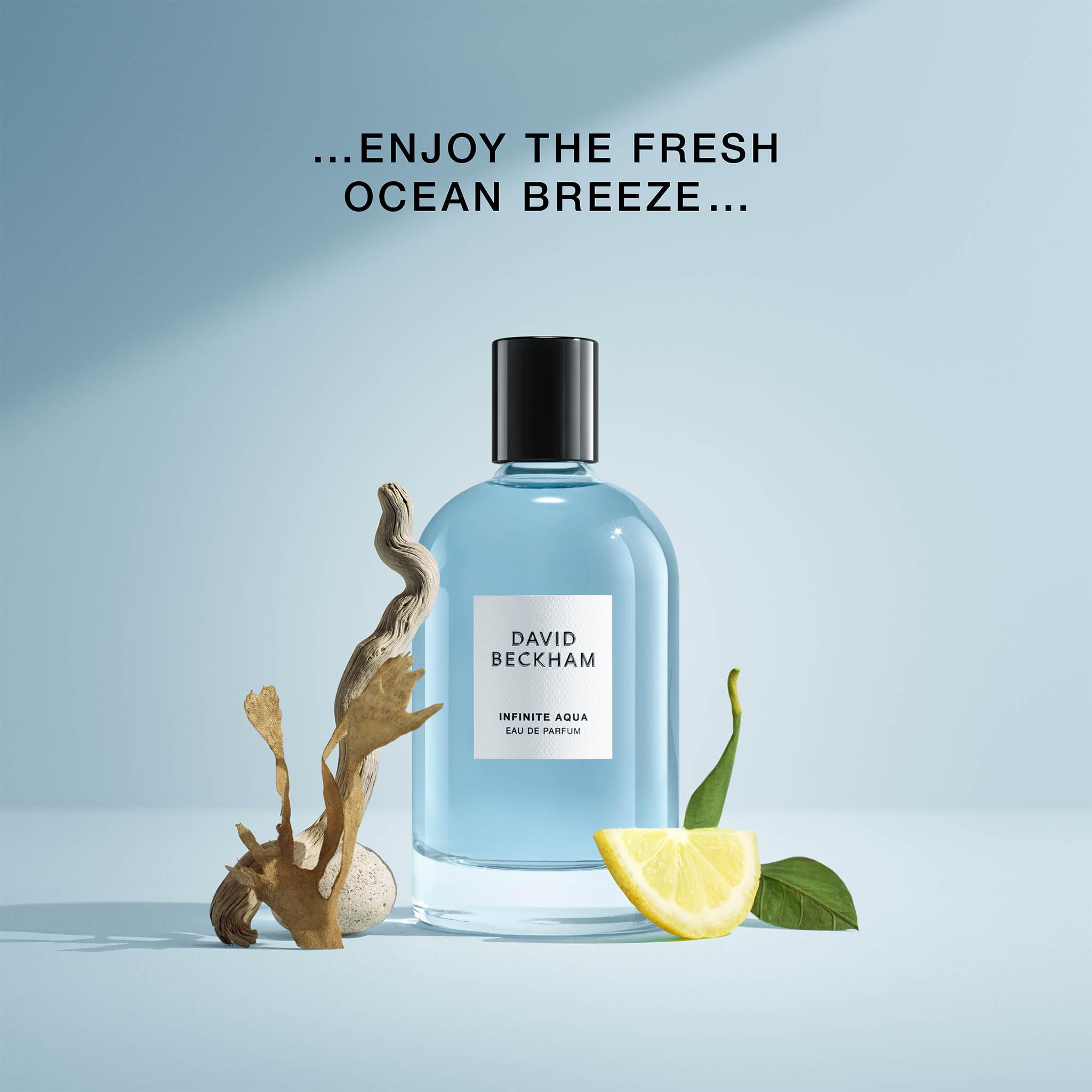 Tamaño de viaje de David Beckham Infinite Aqua, frasco portátil para viajar.