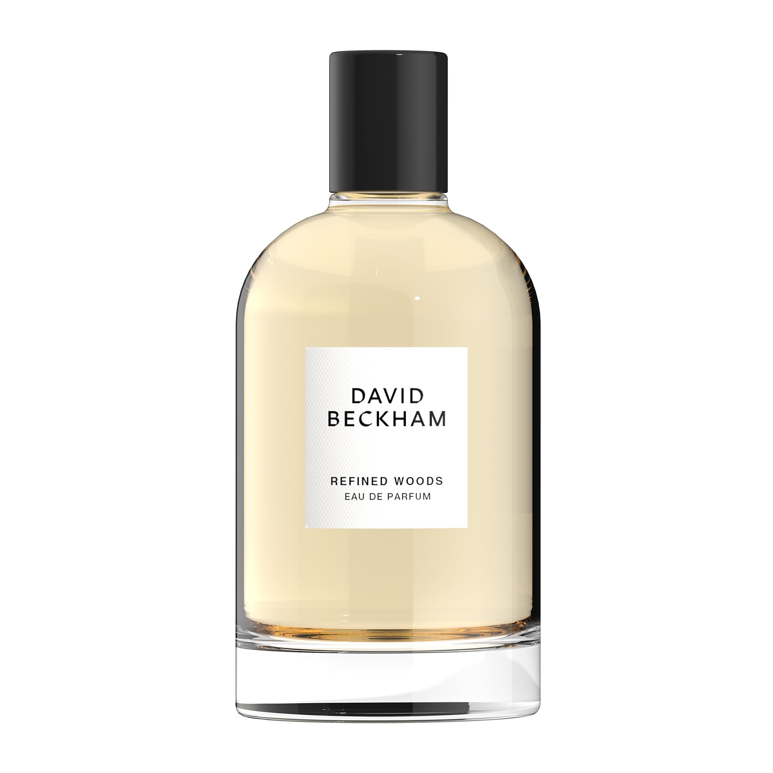 David Beckham Refined Woods, botella elegante para uso diario y presencia sofisticada.