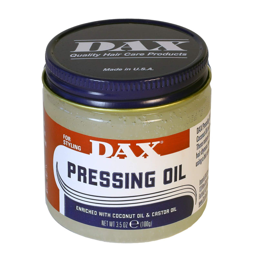 DAX Aceite prensado para peinado, botella vertida, suaviza el cabello y protege del calor