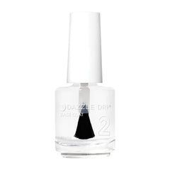Dazzle Dry Base Coat in a clear bottle highlights fast-drying base for longer-lasting nails.