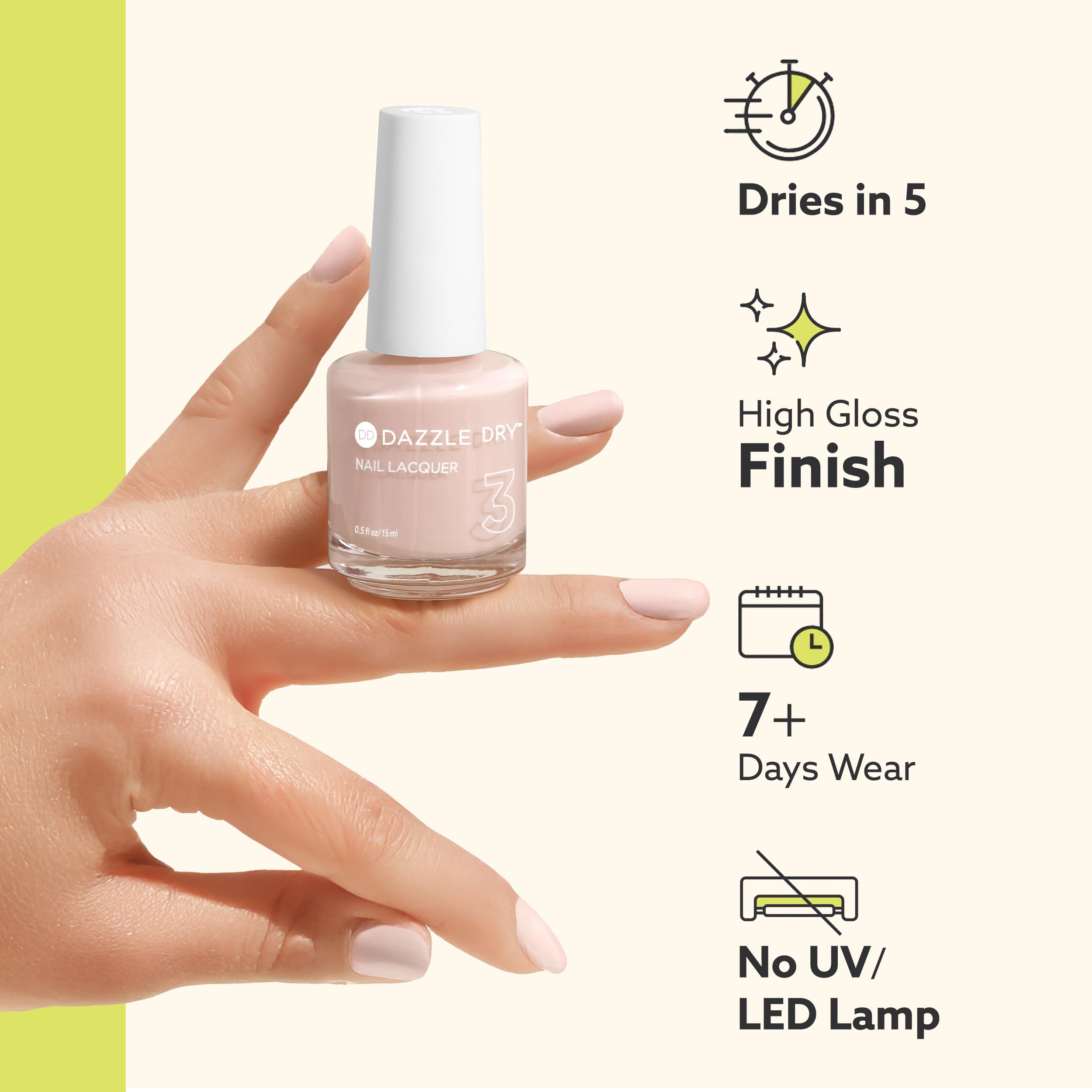 Dazzle Dry Top Coat protege la manicura hasta dos semanas