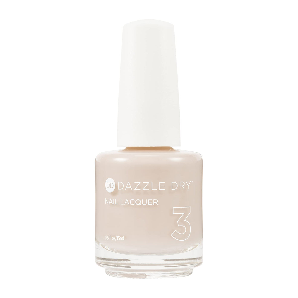 Dazzle Dry Boss nude claro ofrece cobertura total para uñas discretas y elegantes.