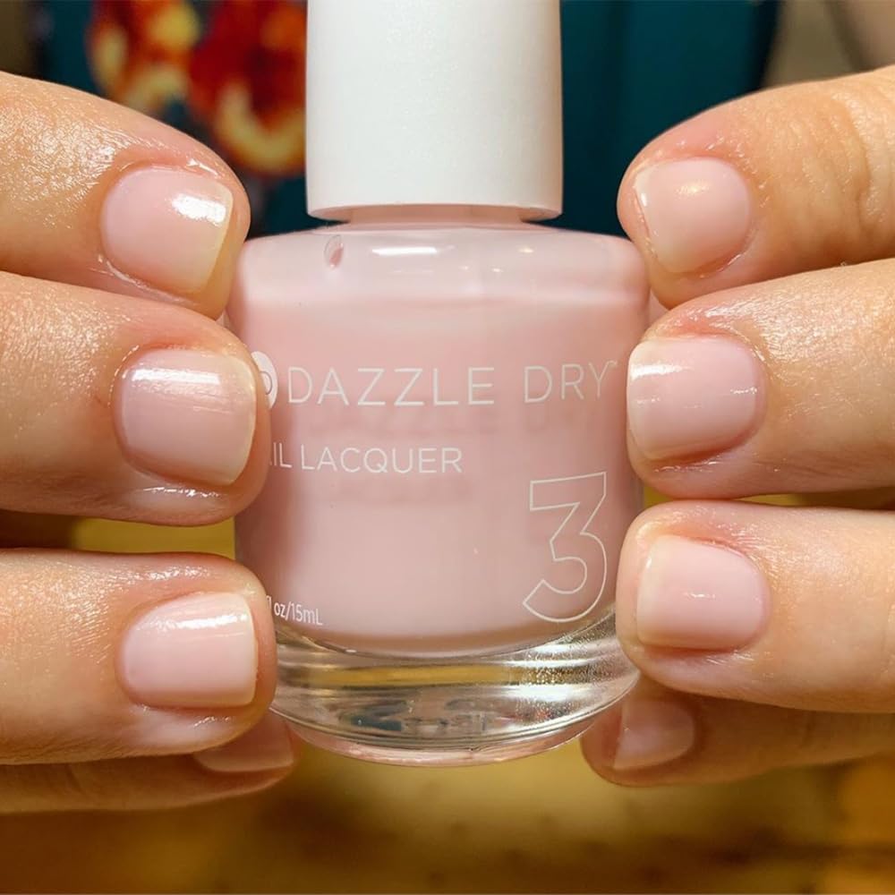 Dazzle Dry Prima Ballerina nails after application show a smooth, chip-free finish.