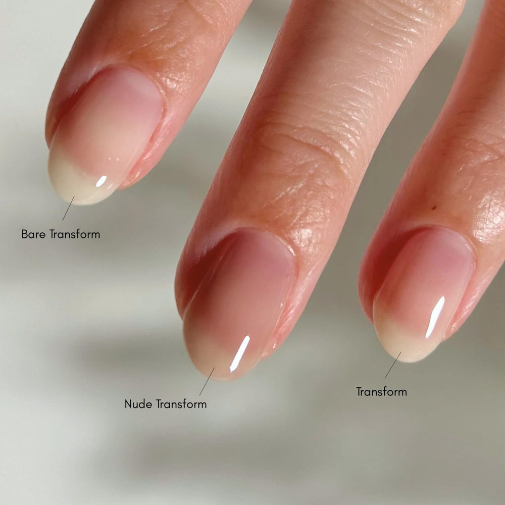 Uñas con imperfecciones suavizadas para un acabado más parejo.