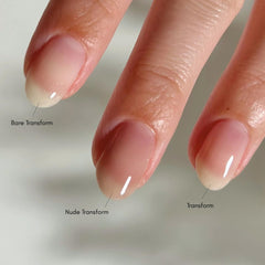 Uñas con imperfecciones suavizadas para un acabado más parejo.