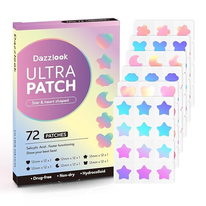 Parche Dazzlook estrella hidrocoloide, cobertura discreta para brotes leves