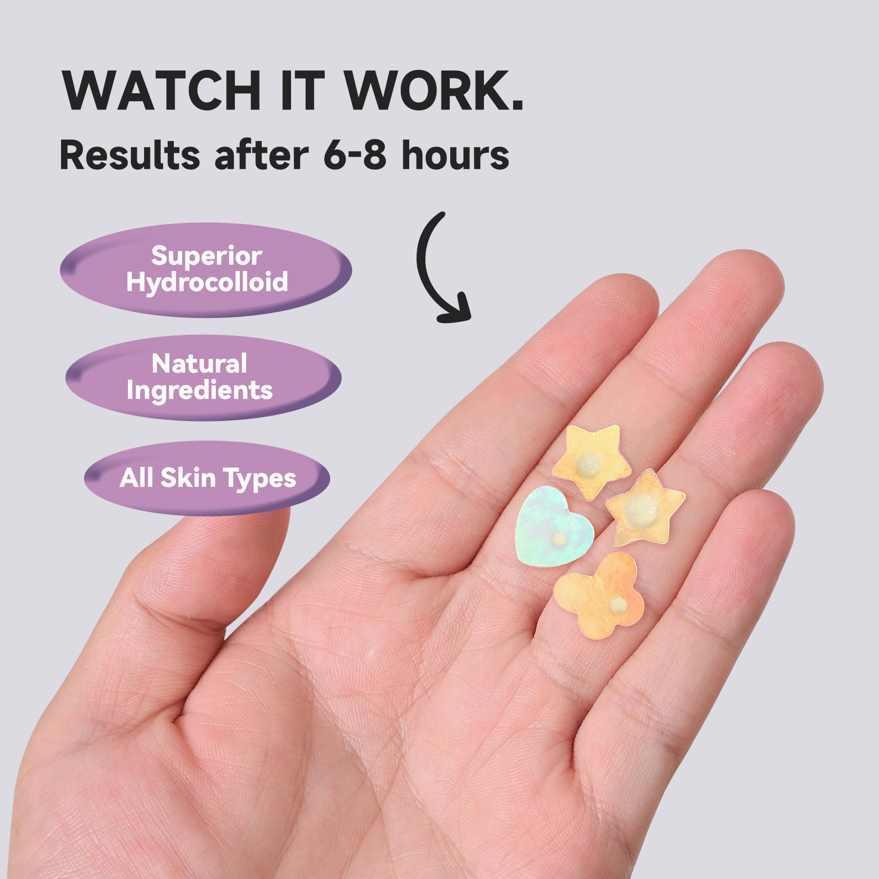 Parche Dazzlook flor hidrocoloide, colores brillantes para cubrir imperfecciones