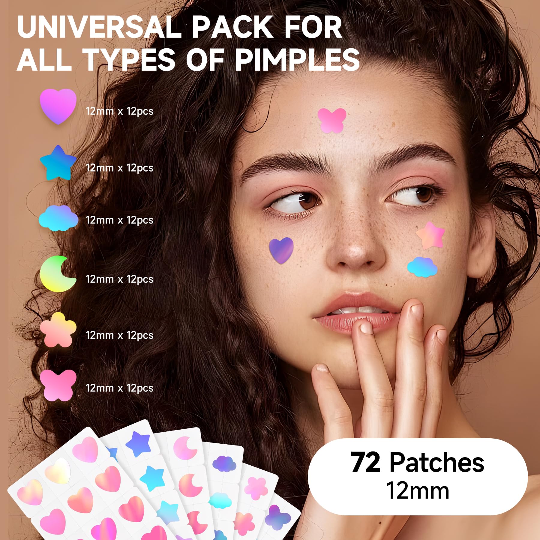Parche Dazzlook mariposa hidrocoloide, color iridiscente para cobertura discreta