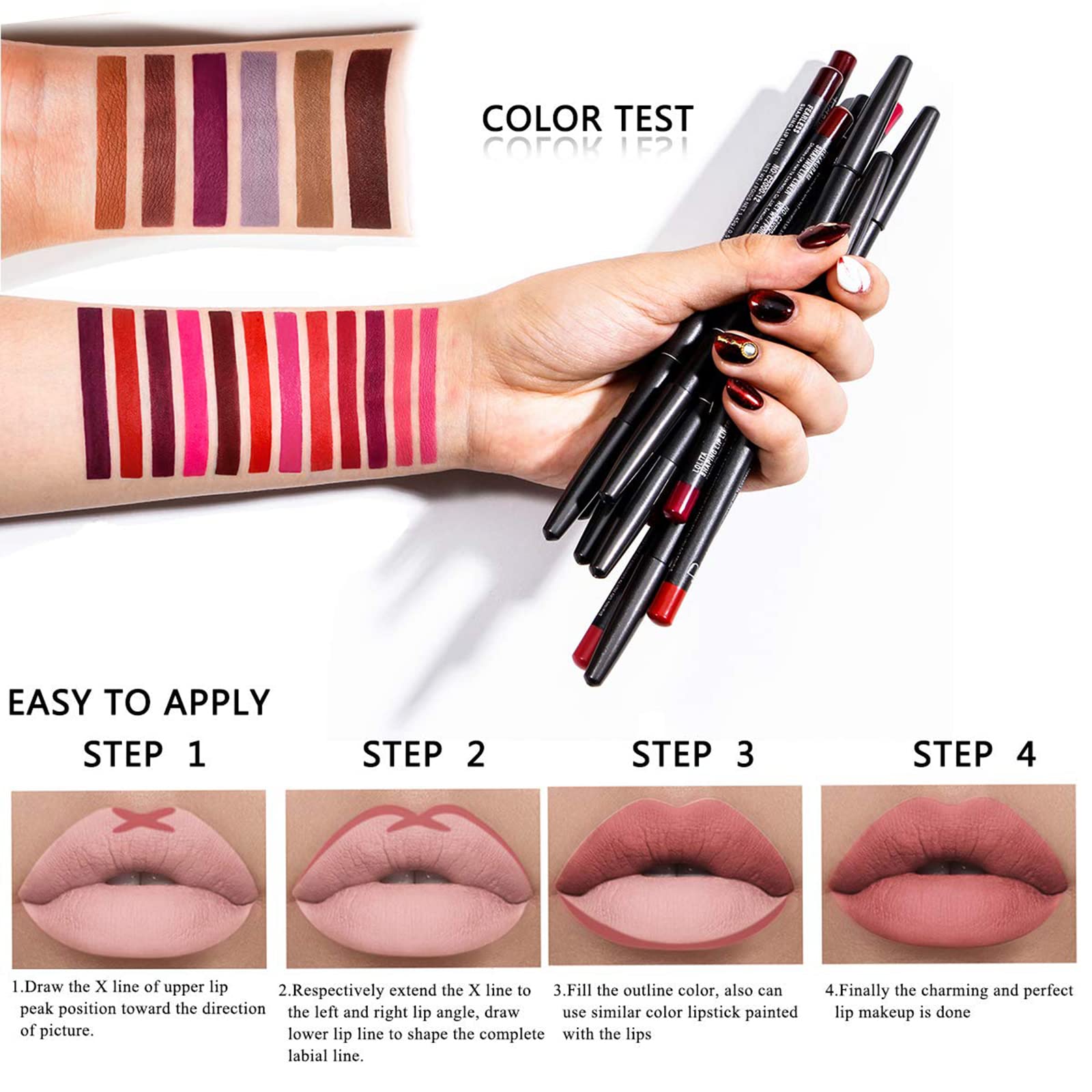 DC-BEAUTIFUL empaque elegante con diseño mejorado para delineadores labiales