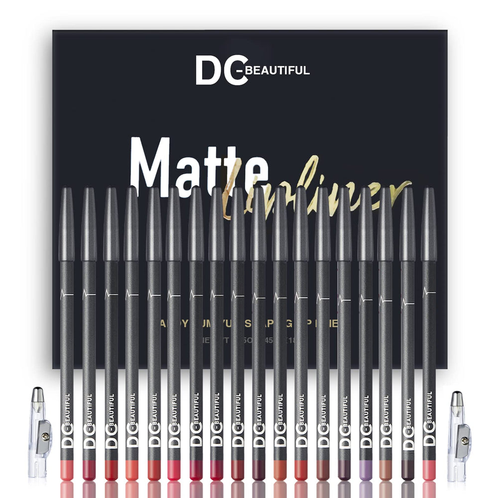 DC-BEAUTIFUL set de delineadores labiales con 18 colores y empaque de lujo para uso diario