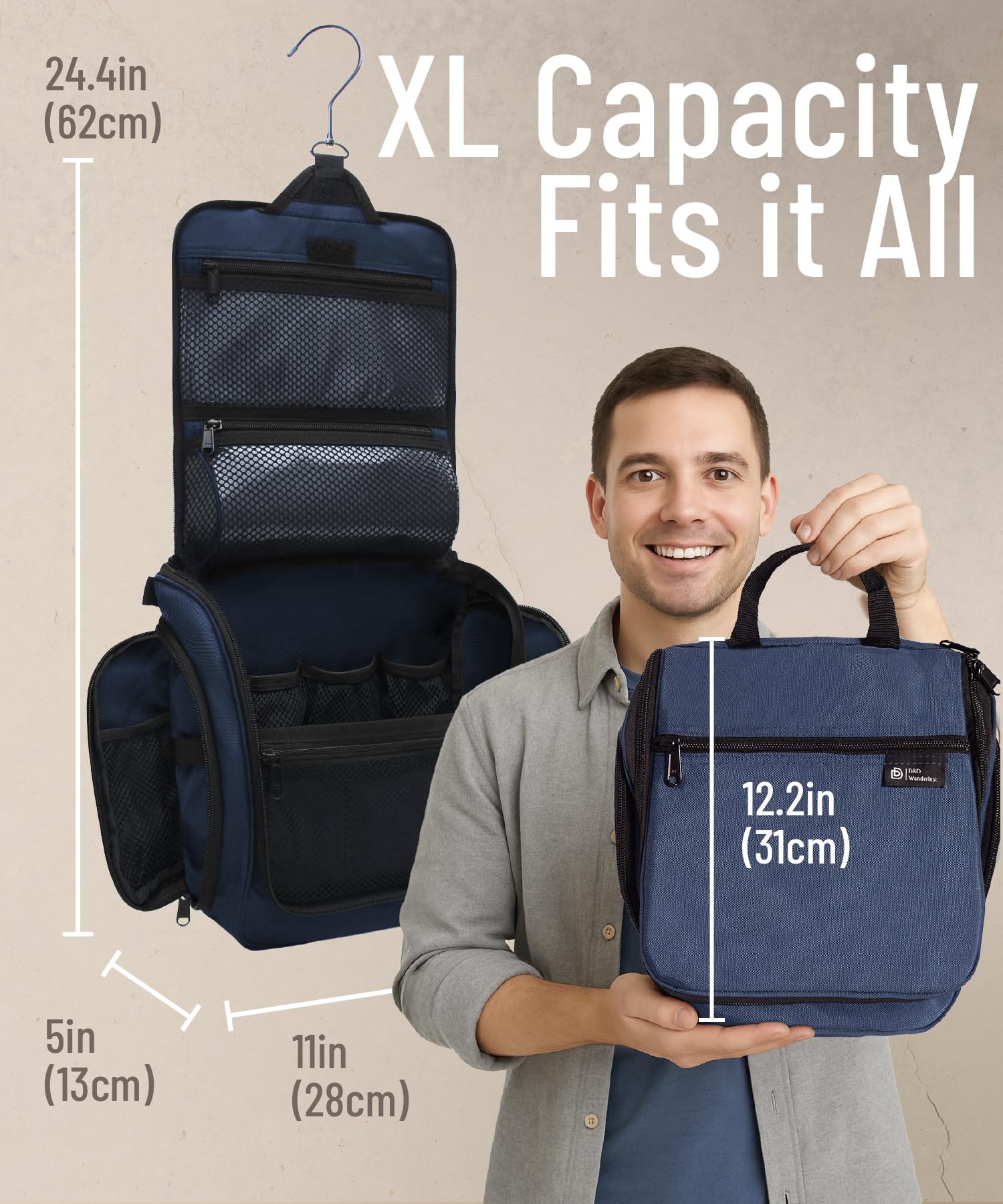 DD Wanderlust organizador con 10 compartimentos para viaje.