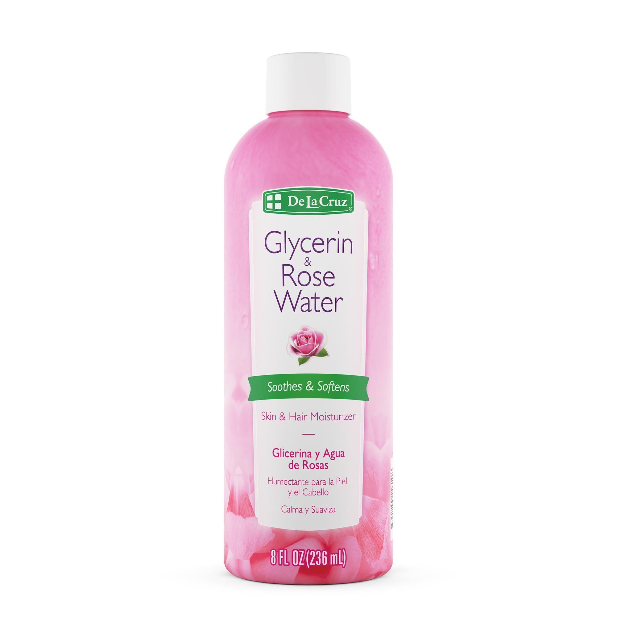 De La Cruz Agua de Rosas con Glicerina en botella para uso diario