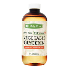 De La Cruz Glicerina Vegetal, botella vertido, hidrata la piel de forma suave.