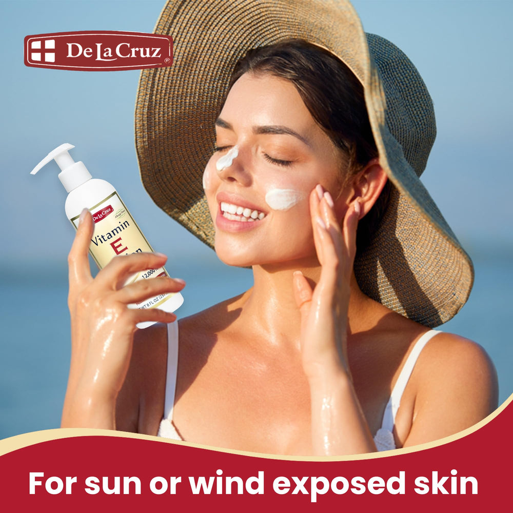 De La Cruz Vitamin E Lotion, aloe vera para calmar la piel