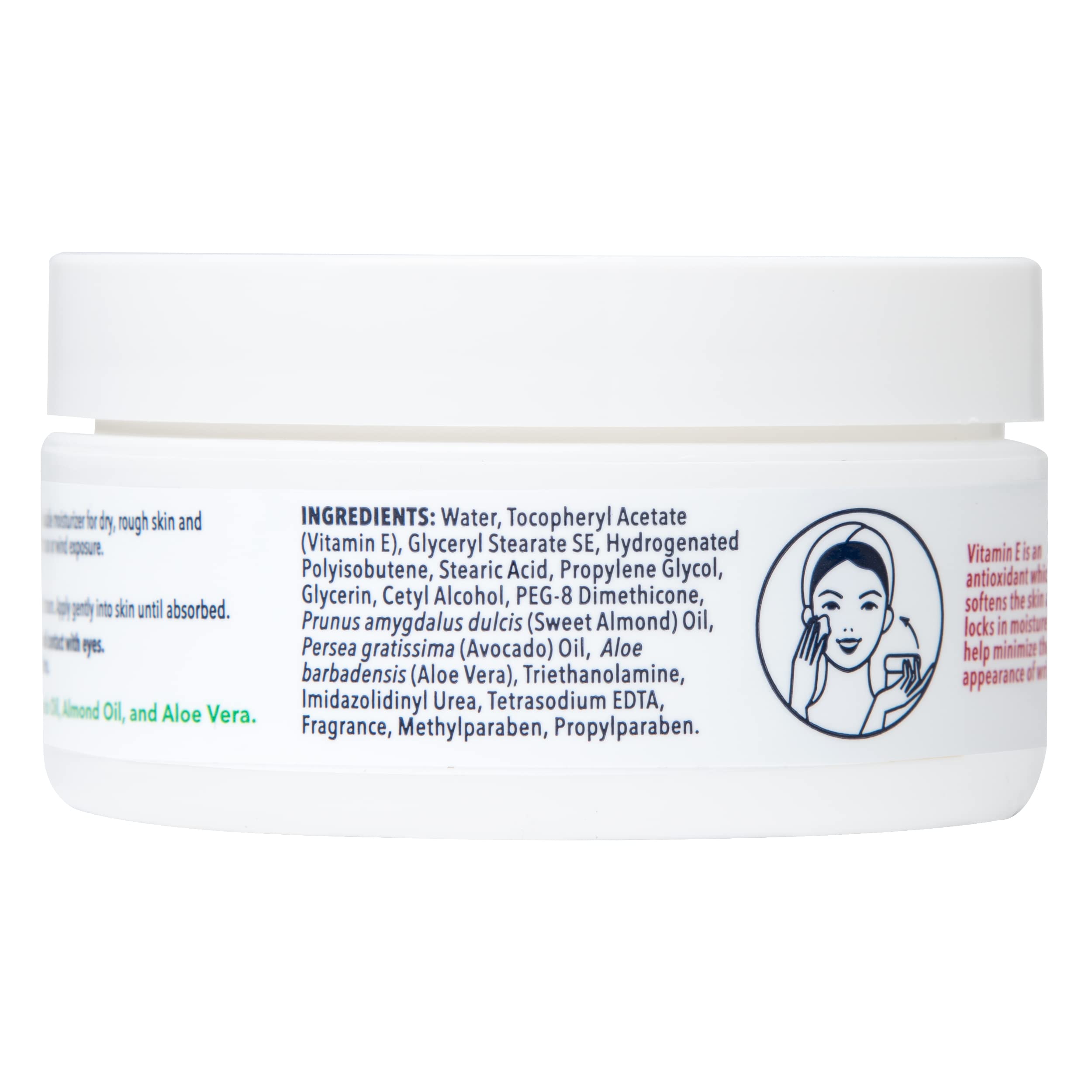 De La Cruz Vitamina E Crema, área facial, cuidado diario de la piel.