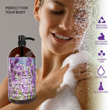 Dead Sea Collection aceite de lavanda para aroma reconfortante durante la ducha.