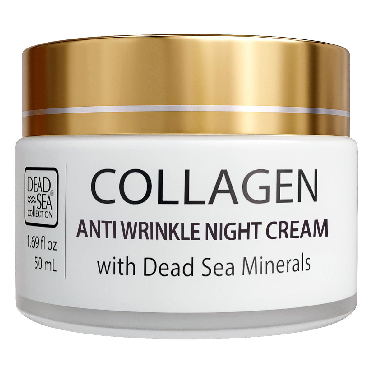 Dead Sea Collection crema nocturna 3x colágeno, suaviza la piel durante la noche
