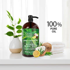 Dead Sea Collection etiqueta del producto cerca, destaca ingredientes naturales